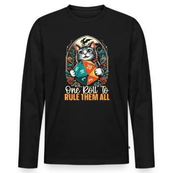 Role Playing Game RPG Master Video Game Gamer - Men's Premium Organic Long Sleeve Shirt - black - Front - Nico (187cm)