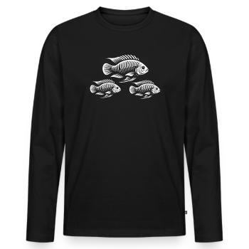 Buntbarsch-Fischliebhaber Süßwasser-Aquaristik - Männer Premium Bio Langarmshirt - Schwarz - Vorne - Nico (187cm)