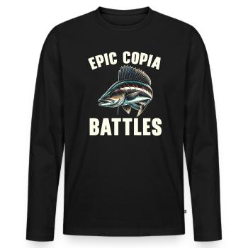 Cobia Fishing Lover Fish Catcher Fisher Fisherman - Men's Premium Organic Long Sleeve Shirt - black - Front - Nico (187cm)
