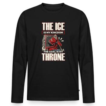 Hockey sur glace Gardien de but Gardien de but Gardien de but - T-shirt manches longues Premium bio Homme - noir - Devant - Nico (187cm)