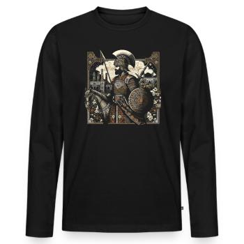 Persian Immortal Achaemenid Empire Persian Warrior - Men's Premium Organic Long Sleeve Shirt - black - Front - Nico (187cm)