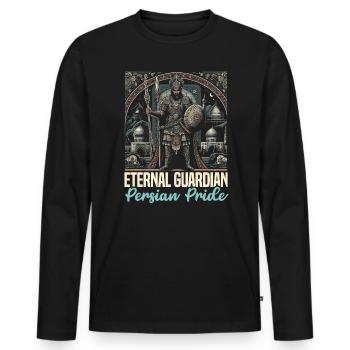Persian Immortal Achaemenid Empire Persian Warrior - Men's Premium Organic Long Sleeve Shirt - black - Front - Nico (187cm)