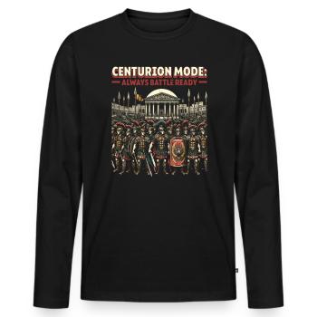 Roman Legionnaires Ancient Rome Roman Empire - Men's Premium Organic Long Sleeve Shirt - black - Front - Nico (187cm)