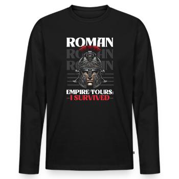 Légionnaires romains Rome antique Empire romain - T-shirt manches longues Premium bio Homme - noir - Devant - Nico (187cm)