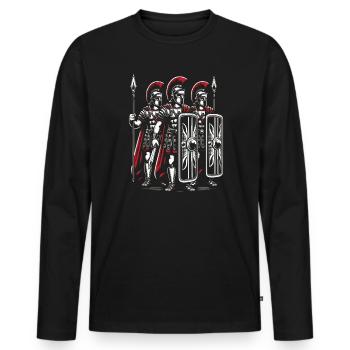 Roman Legionnaires Ancient Rome Roman Empire - Men's Premium Organic Long Sleeve Shirt - black - Front - Nico (187cm)