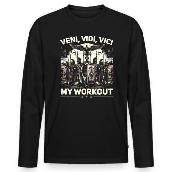 Roman Legionnaires Ancient Rome Roman Empire - Men's Premium Organic Long Sleeve Shirt - black - Front - Nico (187cm)