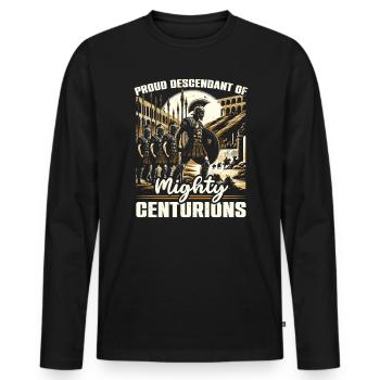 Roman Legionnaires Ancient Rome Roman Empire - Men's Premium Organic Long Sleeve Shirt - black - Front - Nico (187cm)