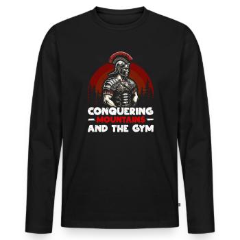 Roman Legionnaires Ancient Rome Roman Empire - Men's Premium Organic Long Sleeve Shirt - black - Front - Nico (187cm)