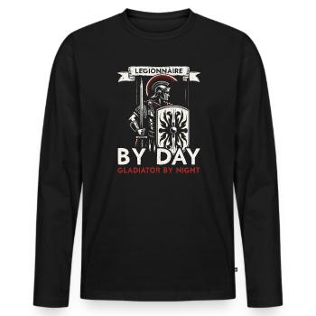 Roman Legionnaires Ancient Rome Roman Empire - Men's Premium Organic Long Sleeve Shirt - black - Front - Nico (187cm)