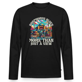 Istanbul Turkey Travel Vacation I Love Istanbul - Men's Premium Organic Long Sleeve Shirt - black - Front - Nico (187cm)