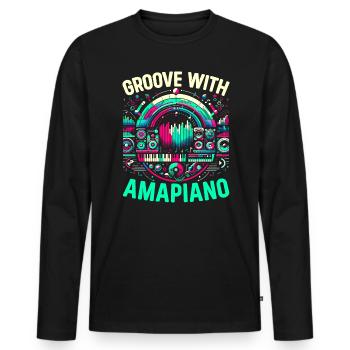 Amapiano Südafrikanischer Musikliebhaber Afrobeat - Männer Premium Bio Langarmshirt - Schwarz - Vorne - Nico (187cm)
