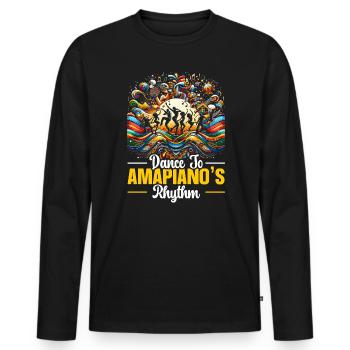Amapiano Südafrikanischer Musikliebhaber Afrobeat - Männer Premium Bio Langarmshirt - Schwarz - Vorne - Nico (187cm)