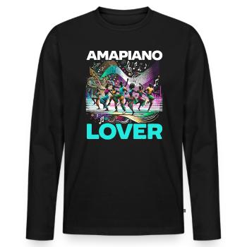 Amapiano Südafrikanischer Musikliebhaber Afrobeat - Männer Premium Bio Langarmshirt - Schwarz - Vorne - Nico (187cm)