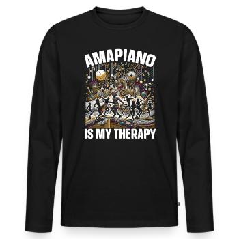 Amapiano Südafrikanischer Musikliebhaber Afrobeat - Männer Premium Bio Langarmshirt - Schwarz - Vorne - Nico (187cm)