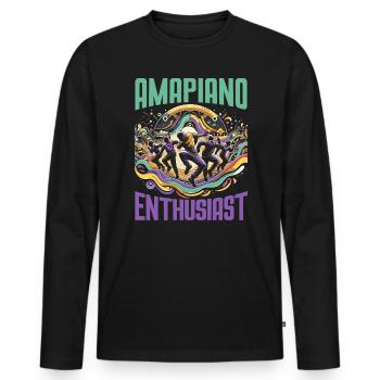 Amapiano Südafrikanischer Musikliebhaber Afrobeat - Männer Premium Bio Langarmshirt - Schwarz - Vorne - Nico (187cm)