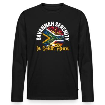Südafrika Pride Johannesburg Südafrikanische Flagge - Männer Premium Bio Langarmshirt - Schwarz - Vorne - Nico (187cm)