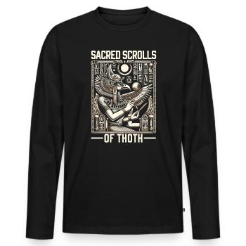 Thoth Egyptian Mythology Diety Ibis Ancient Egypt - Men's Premium Organic Long Sleeve Shirt - black - Front - Nico (187cm)