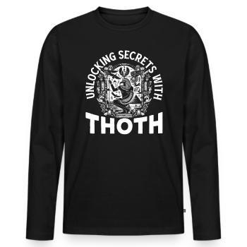 Thoth Egyptian Mythology Diety Ibis Ancient Egypt - Men's Premium Organic Long Sleeve Shirt - black - Front - Nico (187cm)