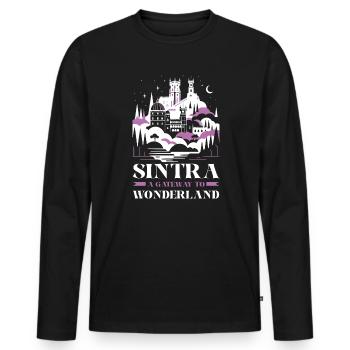Sintra Portugal Travel Vacation Country Portugese - Men's Premium Organic Long Sleeve Shirt - black - Front - Nico (187cm)