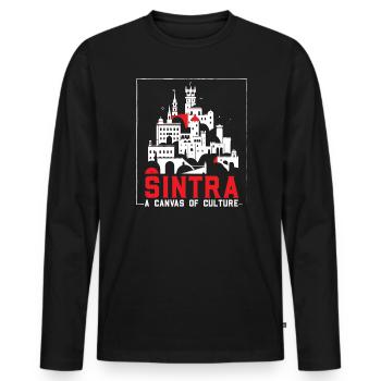 Sintra Portugal Travel Vacation Country Portugese - Men's Premium Organic Long Sleeve Shirt - black - Front - Nico (187cm)