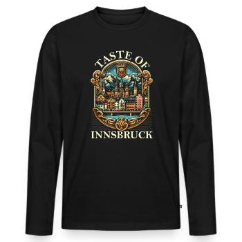 Innsbruck Autriche Voyage Vacances Autrichien - T-shirt manches longues Premium bio Homme - noir - Devant - Nico (187cm)