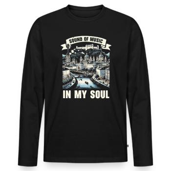 Salzburg Austria Travel Vacation Country Austrian - Men's Premium Organic Long Sleeve Shirt - black - Front - Nico (187cm)
