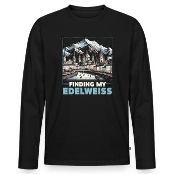 Salzburg Austria Travel Vacation Country Austrian - Men's Premium Organic Long Sleeve Shirt - black - Front - Nico (187cm)