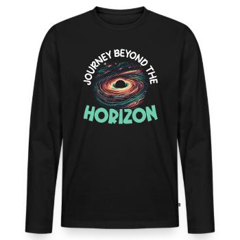 Black Hole Space Universe Astronomy Astronomer - Men's Premium Organic Long Sleeve Shirt - black - Front - Nico (187cm)