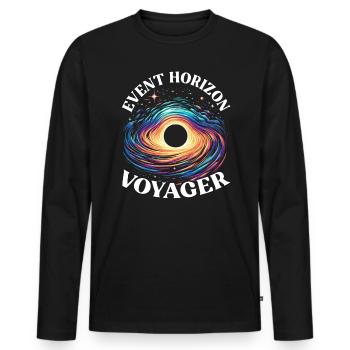 Black Hole Space Universe Astronomy Astronomer - Men's Premium Organic Long Sleeve Shirt - black - Front - Nico (187cm)