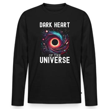 Black Hole Space Universe Astronomy Astronomer - Men's Premium Organic Long Sleeve Shirt - black - Front - Nico (187cm)