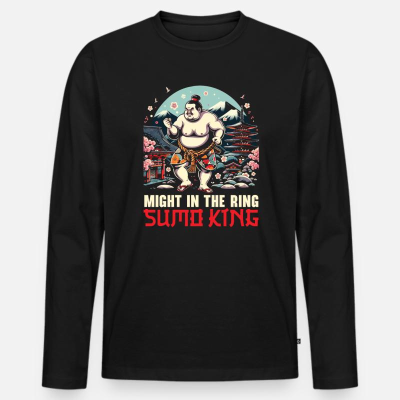 Sumo-Ringer Japanisches Ringen Sumo-Ringen - Männer Premium Bio Langarmshirt - Schwarz