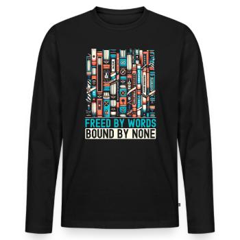Read Banned Books Bookworm Book Lover Literature - Men's Premium Organic Long Sleeve Shirt - black - Front - Nico (187cm)