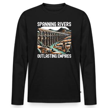 Roman Aqueducts Roman Engineering Ancient Rome - Men's Premium Organic Long Sleeve Shirt - black - Front - Nico (187cm)