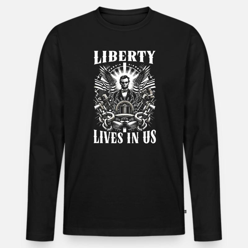 Emanzipationsproklamation Afrikanischer Juneteenth - Männer Premium Bio Langarmshirt - Schwarz