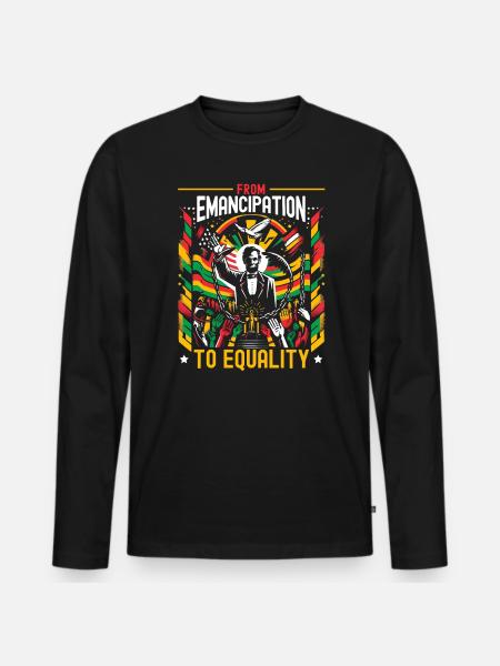 Emancipation Proclamation African Juneteenth - Men's Premium Organic Long Sleeve Shirt - black