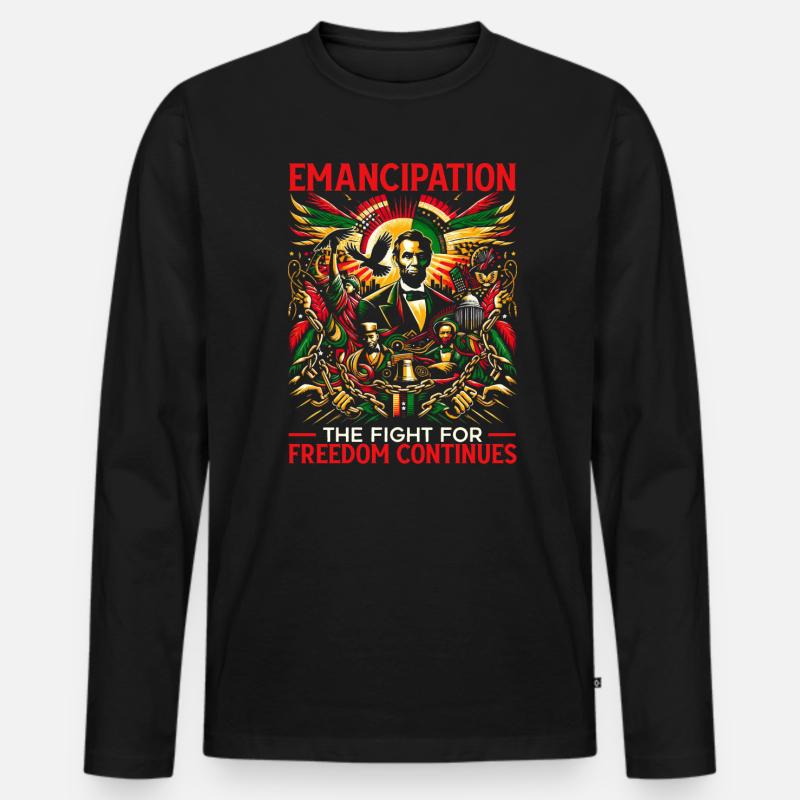 Emanzipationsproklamation Afrikanischer Juneteenth - Männer Premium Bio Langarmshirt - Schwarz