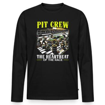 Pit Crew Course de voitures Course Piste de course Sport automobile - T-shirt manches longues Premium bio Homme - noir - Devant - Nico (187cm)