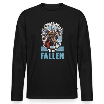 Valkyrie Warrior Odin Valkyrja Mythologie nordique - T-shirt manches longues Premium bio Homme - noir - Devant - Nico (187cm)