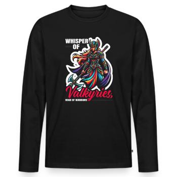 Valkyrie Warrior Odin Valkyrja Mythologie nordique - T-shirt manches longues Premium bio Homme - noir - Devant - Nico (187cm)