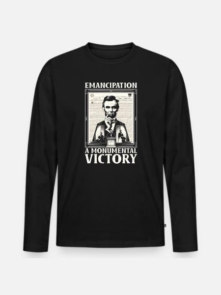 Emanzipationsproklamation Black Pride Juneteenth - Männer Premium Bio Langarmshirt - Schwarz