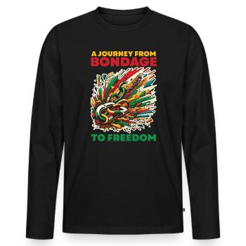 Emancipation Proclamation Black Pride Juneteenth - Men's Premium Organic Long Sleeve Shirt - black - Front - Nico (187cm)