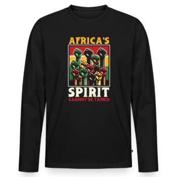 Pan-africanism African American Africa Roots Black - Men's Premium Organic Long Sleeve Shirt - black - Front - Nico (187cm)