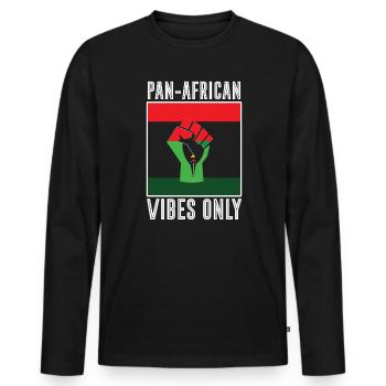 Pan-africanism African American Africa Roots Black - Men's Premium Organic Long Sleeve Shirt - black - Front - Nico (187cm)