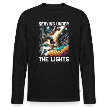 Hallenvolleyball Liebhaber Sport Volleyballspieler - Männer Premium Bio Langarmshirt - Schwarz - Vorne - Nico (187cm)