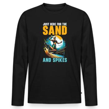 Beach Volleyball Sport Lover Volleyball Player - Men's Premium Organic Long Sleeve Shirt - black - Front - Nico (187cm)