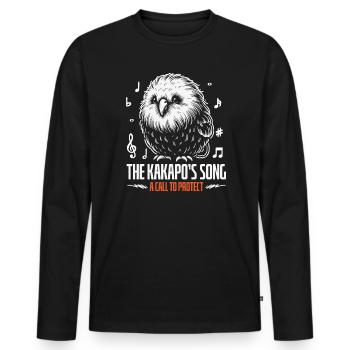 Gefährdete Tierarten Kakapo Tierrechtsaktivist - Männer Premium Bio Langarmshirt - Schwarz - Vorne - Nico (187cm)