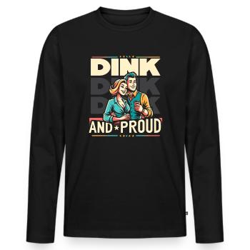 Doppeltes Einkommen Keine Kinder Ehe Ehepaar DINK - Männer Premium Bio Langarmshirt - Schwarz - Vorne - Nico (187cm)