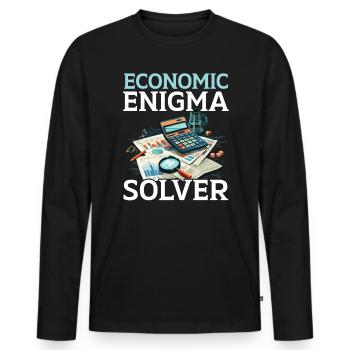 Forensischer Buchhalter Beruf Wirtschaftsprüfung Buchhaltung - Männer Premium Bio Langarmshirt - Schwarz - Vorne - Nico (187cm)