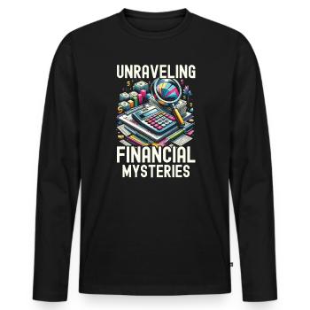 Forensic Accountant Profession Audit Accounting - Men's Premium Organic Long Sleeve Shirt - black - Front - Nico (187cm)