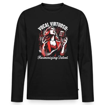 Voice Coach Vocalist Opera Singer Vocal Coaching - Men's Premium Organic Long Sleeve Shirt - black - Front - Nico (187cm)